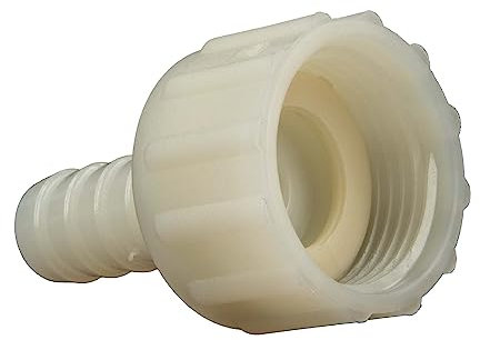 tecuro Schlauchtülle mit IG Überwurf - Ø 25 mm x 1 Zoll - Nylon weiß