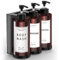 NICEME Soap Dispensers, Wall Mounted Shampoo Bottle Pump Dispenser, 300ml with Label, Suitable for Bathroom, Kitchen, or Hotel, Refillable for Lotions, Shower Gels, and Conditioners