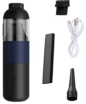 HADAVAKA Aspirateur À Main, 20000pa Aspirateur À Main Portable sans Fil, Aspiration Puissante Aspirateur À Main Portable Rechargeable sans Fil, pour Voiture/Animal Domestique/Clavier/Bureau (Black)