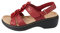 Susenstone Sandales Femmes Orthopedique Confortables Chaussures Plateforme Nu-pieds Été Sandales Femmes Sandales Plates Toe T-Sangle Comfy Semi Trailer Sandales Chaussures de Plage Rouge 37.5 EU