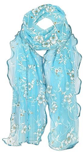 MAIRY Schal Blau Halstuch Damen Frühling Einfarbige Schals Stola mehrere Farbe zur Wahl DE175015