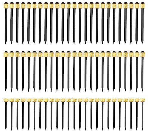 LUTER Chiodi per Appendere Quadri, 75Pz, 3 Misure, Aula, Ufficio, Casa, Nero, Oro, Acciaio, Inchiodato