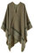Disimlarl Damen-Umhang, Kaschmir-Schal, klassischer Vintage-Umhang, Retro-Strickjacke, Winter, weich, große Decke, Army En8, One size