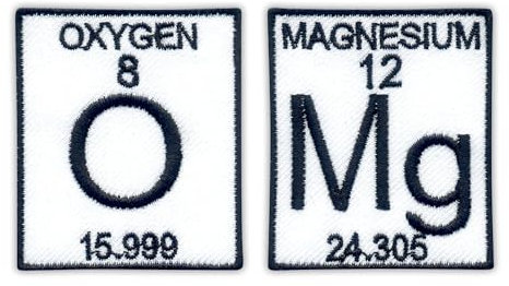 O Mg – Oh My God! – Aufnäher – bestickt