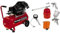 Einhell Compresseur à air portatif TC-AC 420/50/10 V (2200 W, 2850 rpm, 10 bar max, réservoir 50l, réducteur de pression, manomètre, valve de rétention, valve de sécurité) + Kit 5 accessoires