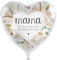 Folienballon ' Mama - ein kleines Wort für die allergrößte Liebe' Blumen Ballon Muttertag Deko Geschenk Mama Geburtstag Mutter Luftballon Mutti, Made in EU, Helium geeignet