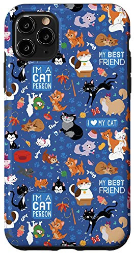 iPhone 11 Pro Max Disney Cats I Love My Cat Blue Case