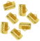CORHAD 100pcs 1cm Gold Plated Ribbon Ends Clasps Textured Crimp End Clamps for Jewelry Making