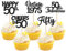 30 Stück Vintage 1975 Cupcake Toppers Glitzer Happy 50th Geburtstag Tortendeko Cheers to 50 Fabulous Fifty Kuchen Deko für 50th Geburtstag Hochzeit Jahrestag Party Schwarz