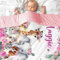NIBESSER Babydecke mit Name Personalisierte Kinderdecke Baumwolle Individuelle Krabbeldecke doppelseitig Kuscheldecke Geschenk für Mädchen oder Jungen