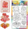 CHGCRAFT Love Clear Stamps Heart Transparent Stamp Valentinstag Silikon Clear Stamp Dichtungen für Karten machen DIY Scrapbooking Foto Dekoration
