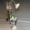 bamyum Gorkiede Stehleuchte Metall, Stehlampe Wohnzimmer, Moderne Stehleuchte für Schlafzimmer, Kinderzimmer mit E27 Fassung, 30 cm Breit, verstellbarer Lampenschirm, Stehluchte mit Ablage, Weiß