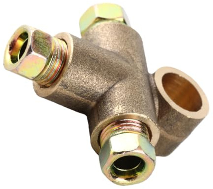 3 Way T Shape Brake Tee 3 Male Nuts M10 10mm