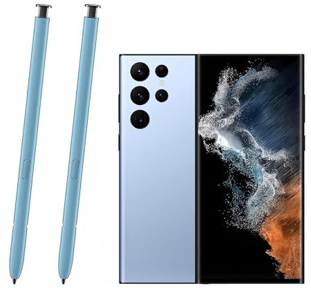 2 Stück Galaxy S22 Ultra Ersatz S Pen für Galaxy S22 Ultra (EJ‑PG990) | Ersatz-Eingabestift mit 4096 Druckstufen, ohne Bluetooth, passend für Galaxy S22 Ultra 5G(blau)