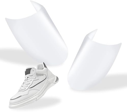 QTMMC 12 Pairs Shoe Tree Plastic Shoe Stretchers Crease Protectors Shoe Shaper Clear Boot Inserts Stretchers Maintain Shape Guards Fit for Men Women Adult Kids Shoes All UK Sizes