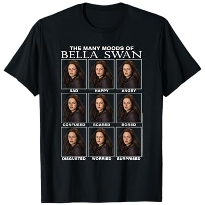 Twilight Saga The Many Moods of Bella Swan Meme Movie T-Shirt