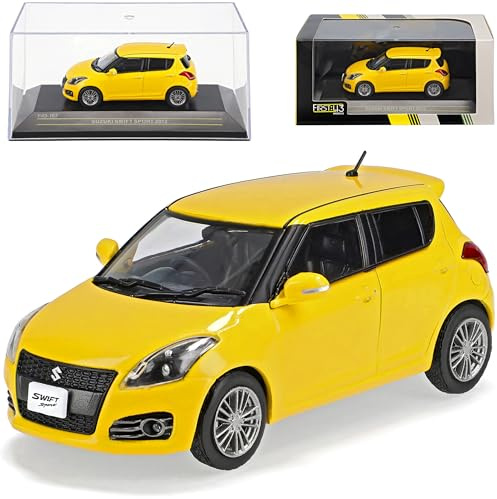 alles-meine.de GmbH Suzuki Swift Sport Gelb 5. Generation 2010-2017 1/43 First 43 Modell Auto mit individiuellem Wunschkennzeichen