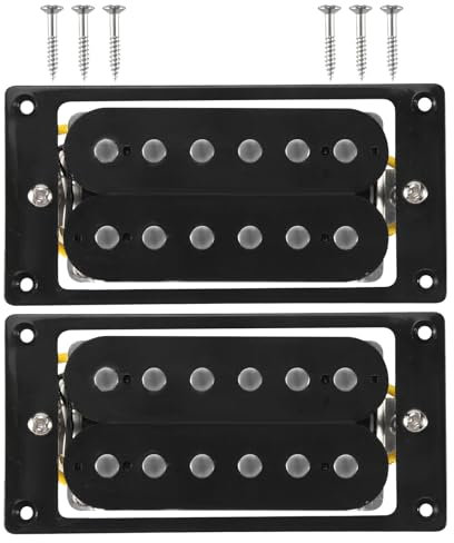 Kueohse Lot de 2 micros noirs pour guitare électrique + vis de cadre