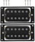 Kueohse Lot de 2 micros noirs pour guitare électrique + vis de cadre