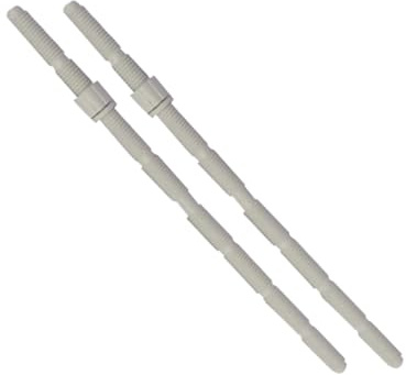 Baluue 2 Stück Toilettenspülkasten taste Ersatzstangen Verstellbare Langlebige Kunststoff Gewindestäbe für Dual flush Wc Einfache Installation Kompatibel mit Gängigen Toilettenmodellen