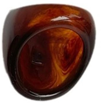 Ton-Harz-Ringe, vielseitiger brauner Kunstharz-Ring, ideal für Pendler, Freizeitveranstaltungen und Reiseabenteuer, individueller Schmuck