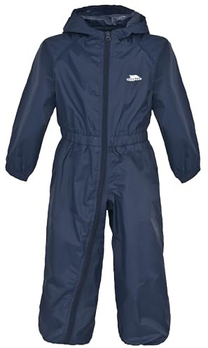 Trespass Unisex Kids Button Rain Suit, Navy, 7-8 Years UK