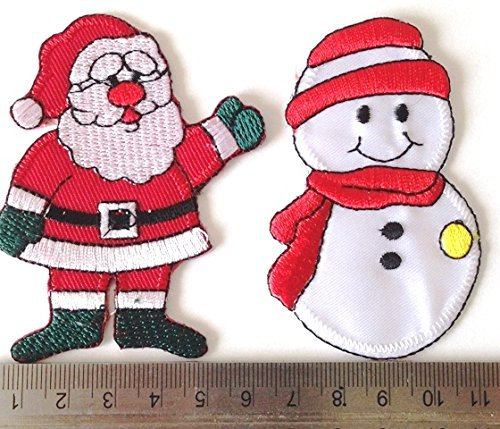 Aufnäher Schneemann aufnäher Kinder Set Applikation Weihnachten Schneemann Nikolaus