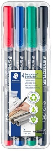 STAEDTLER Lumocor Superfeine Permanentmarker, 4 Stück