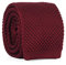 Cravate Tricot Homme Bordeaux - Cravate fine unie Tricotée style Maille - Longueur 148cm, Cravate slim coupe moderne Largeur 6cm à la pointe - Accessoire de Mode pour Chemise