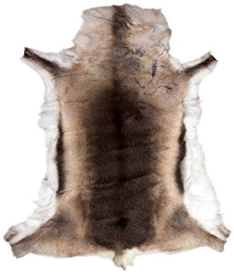 Fera Rentierfell in der Qualität A aus Lappland, Größe von ca. 110 x 100 cm bis 150 x 133 cm, einzigartig
