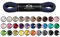 Cordones Mount Swiss© Luxury encerados y redondos para zapatos de traje y de piel, 2 - 3 mm de diámetro, 45 - 120 cm de longitud, color Azul, talla 80 cm