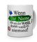 printplanet® Tasse mit Namen personalisiert - Motiv Wissen individuell gestalten - Farbvariante Weiß