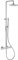 Paffoni ZCOL646LIQCR Birillo Colonna doccia senza deviatore, con miscelatore termostatico e soffione tondo 22,5 cm, supporto scorrevole, doccetta e flessibile