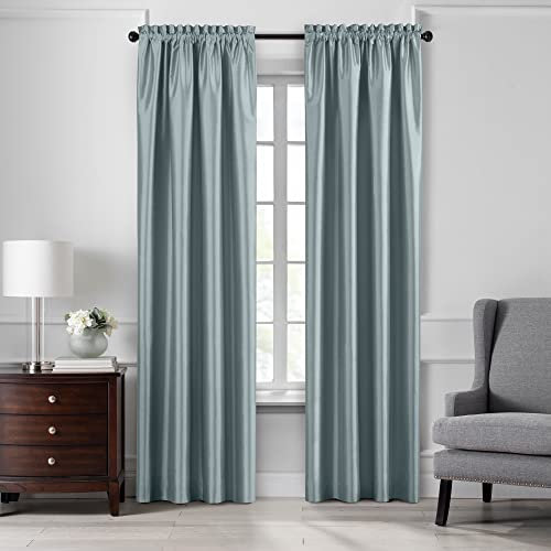 Elrene Colette Verdunkelungsvorhang aus Kunstseide, Polyester, Mineral, 52 W x 84 L (Pack of 1)