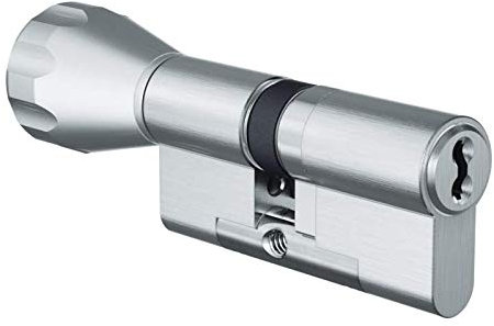 EVVA 4KS Knaufzylinder mit 3 Schlüssel + Sicherungskarte, Hochsicherheits-Zylinderschloss mit Knauf, einzelschließend oder gleichschließend, Schließanlage, Länge A:86 mm K:86 mm