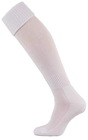 Iskierka Fußballstutzen Stutzenstrumpf Socken Soks 27-45 (weiß, 38-41)