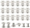 Anyasen Buchschrauben Set 100 Paar Buchschrauben Edelstahl Schrauben Bindung Schrauben Schraubnieten für Leder Buch Papier Gürtel Menüs DIY Basteln (M5x6mm)
