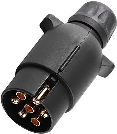 Prise remorque,12V Prise remorque 7 Broches Male ¨¦lectrique Type N, Adaptateur de connecteur de cablage ¨¤ 7 p?Les Plastique