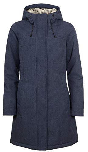 ELKLINE Damen Wintermantel Apres Ski 2019052, Farbe:bluemelange, Größe:44