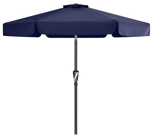 MasterCanopy Valance - Sombrilla de patio para mesa al aire libre (2,3 m, azul marino)