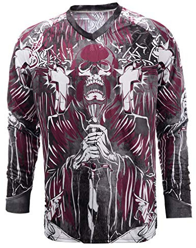 Radfahren Jersey Herren Mountainbike Motocross Langarm MTB T-Shirt Downhill Tops Sportrennen Reiten Bluse Fahrrad Shirt grau XL