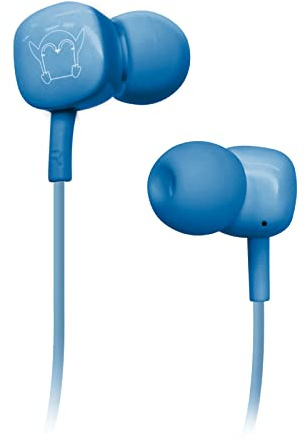 sbs Kopfhörer mit universellem 3,5-mm-Klinkenkabel, integriertem Mikrofon, Antwort-/Beend-Tasten, 100% recycelbares und wiederverwendbares Marmeladenglas-Etui, hellblau