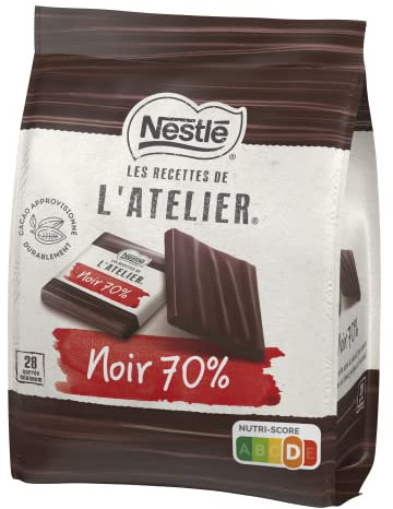 Les Recettes de l'Atelier Chocolat noir de dégustation, 210 g