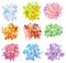 Pailletten Glitzer Sequins Lose Pailletten Irisierend Pailletten Paillettes für Basteln Handwerk Bunte Glitzer Dekorationen Pailletten für Basteln Party Hochzeit Deko Scrapbook Kartenbasteln 9 Farben