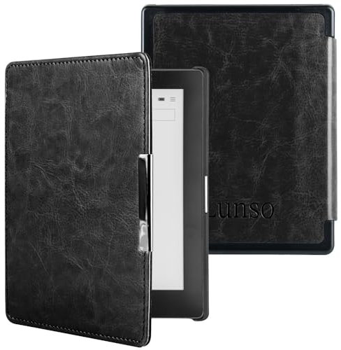 Lunso Convient pour Kobo Aura Edition 1 coque (6 pouces) - Housse de remorquage - Noir