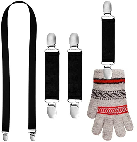 3 Pcs Pinces à Chapeau et Pinces à Moufles Clips de Mitaines Extensibles Élastiques Solides pour Enfants Hiver École Maison
