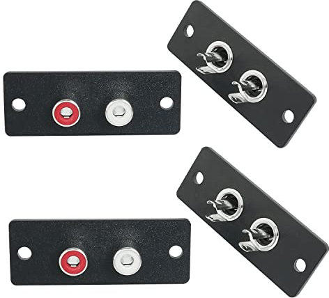 ITROLLE 4 unidades RCA Terminal Panel de pared Placa de entrada Phono Chassis Socket AV Audio Connector RCA Terminal Wall Panel Plate Entrada Phono Chassis Socket AV Audio Connector