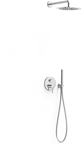 Tres Study Exclusiv Unterputz Einhebel Brause Armatur 24K rose vergoldet mit Regenbrause und Handbrauseset 262.280.04.OP