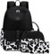Bluboon Bookbags School Backpack Laptop Schoolbag for Teens Girls High School, Cow Print, Daypack Backpacks
