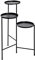 Home4You Stufenregal - Schwarz - Metall - 45 x 45 cm - 3 Ebenen
